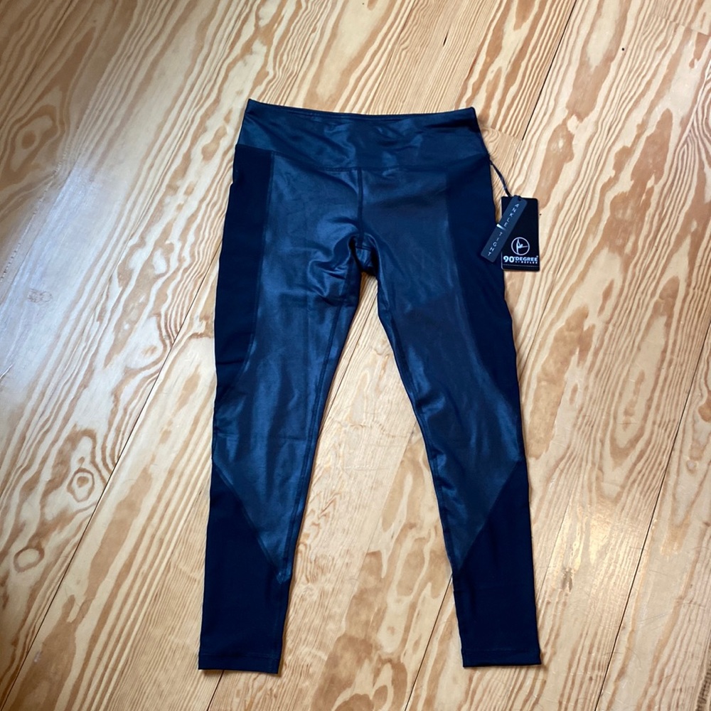 90 degree black on black leggings